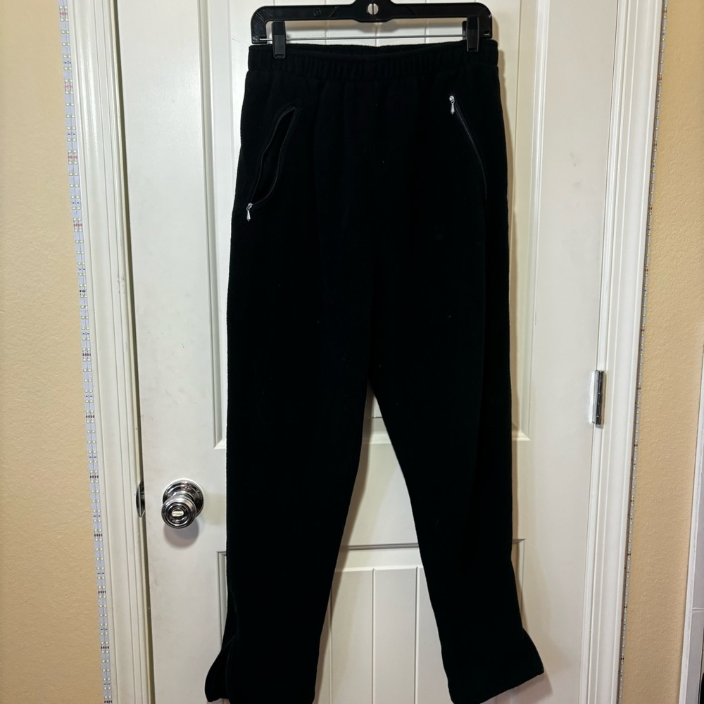 Vintage LL Bean Black Fleece Thermal Liner Sweatpants Size Medium